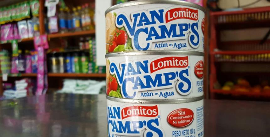 Thon au mercure de la marque Van Camp's