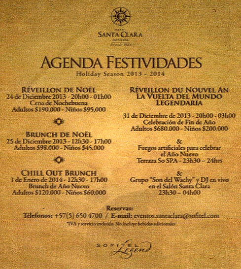 Réveillons de Noël et de la Saint-Sylvestre à Carthagène